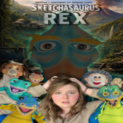 Picture of Sketchasaurus Rex! Performed by Ventriloquist Meghan Casey