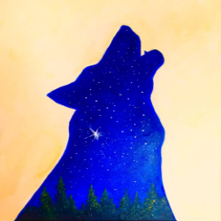 Picture of Painting Party - Starry Wolf